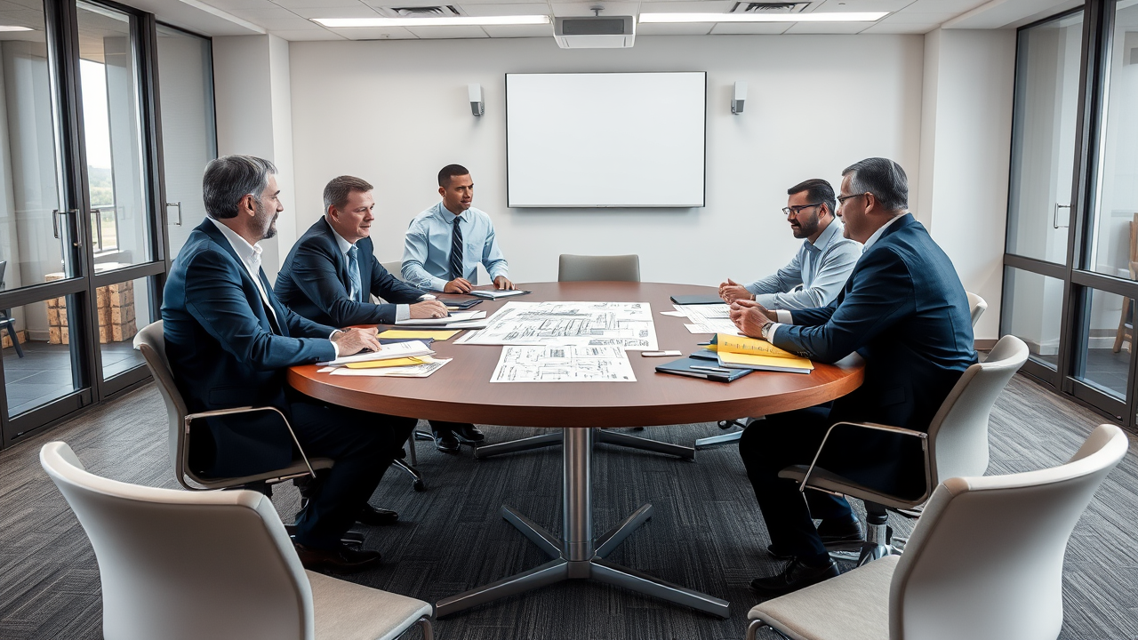 Réunion entre élus locaux et entreprises BTP pour des marchés publics