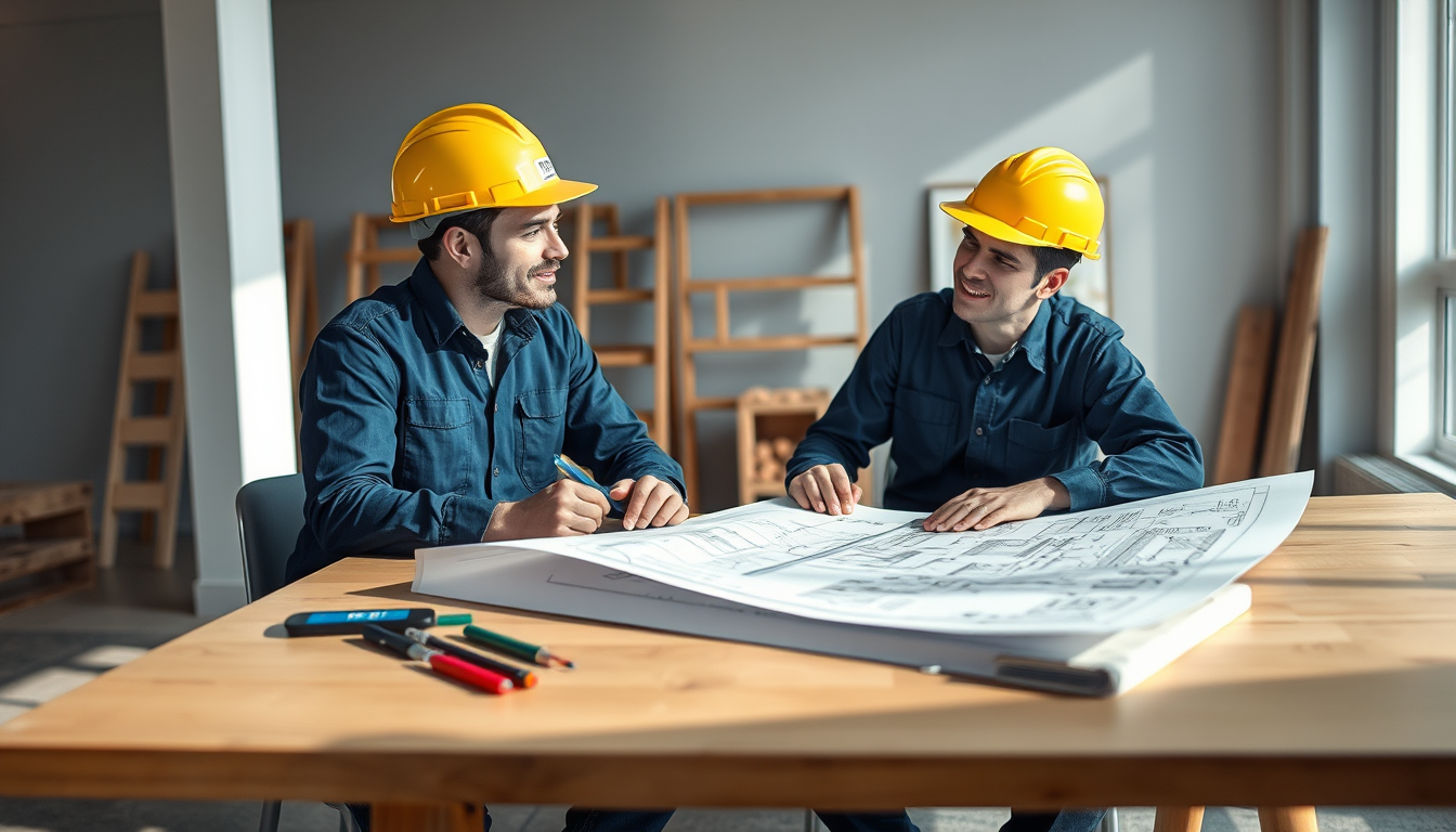 Réunion d'associés d'une SAS BTP autour d'un chantier de rénovation énergétique