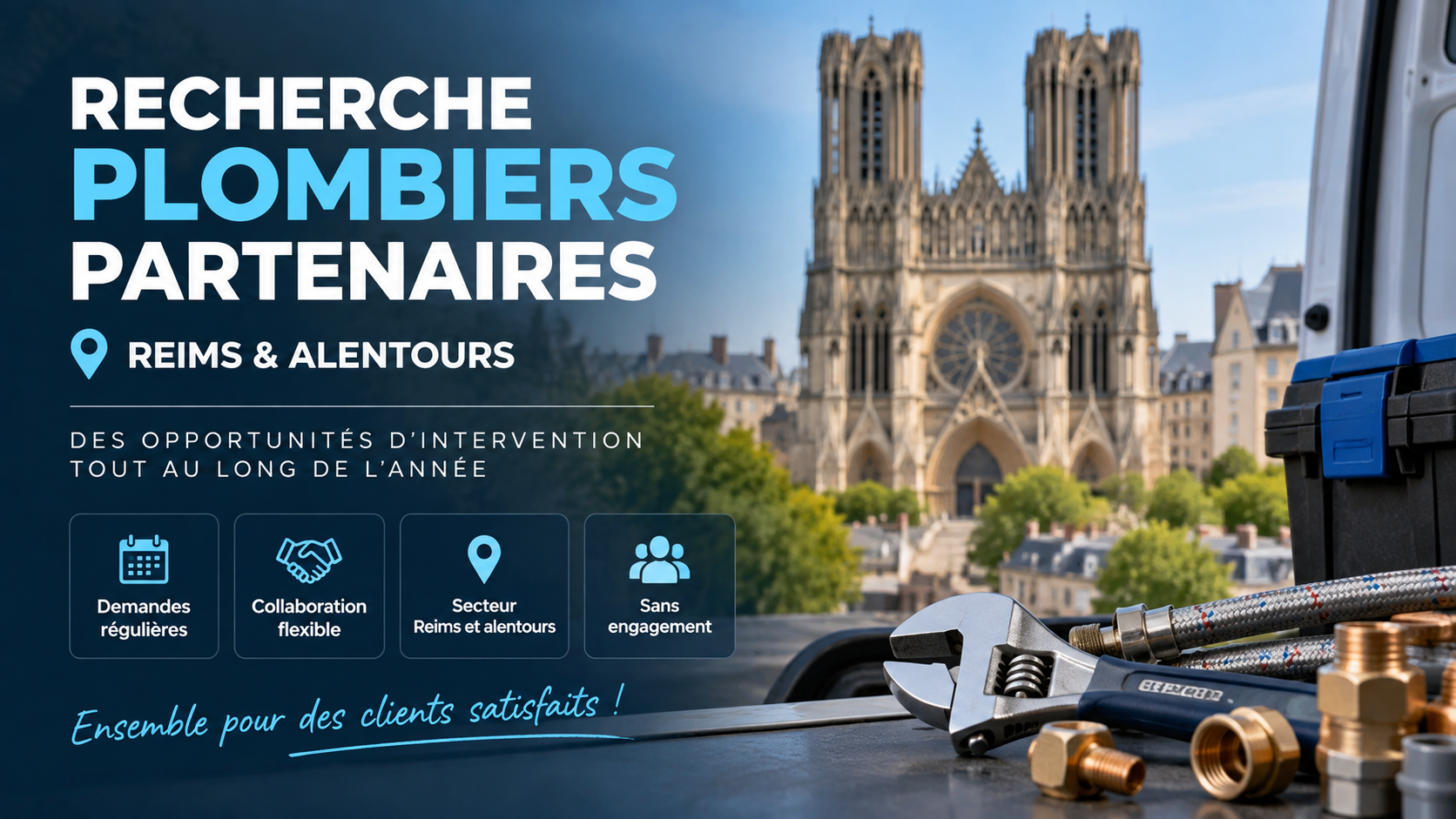 Recherche plombiers partenaires – Reims (51)